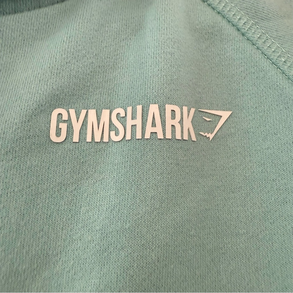Bundle of 2 Gymshark XS Gray Light Blue Logo Hoodie Fleece Pullover Sweatshirt - Picture 12 of 12